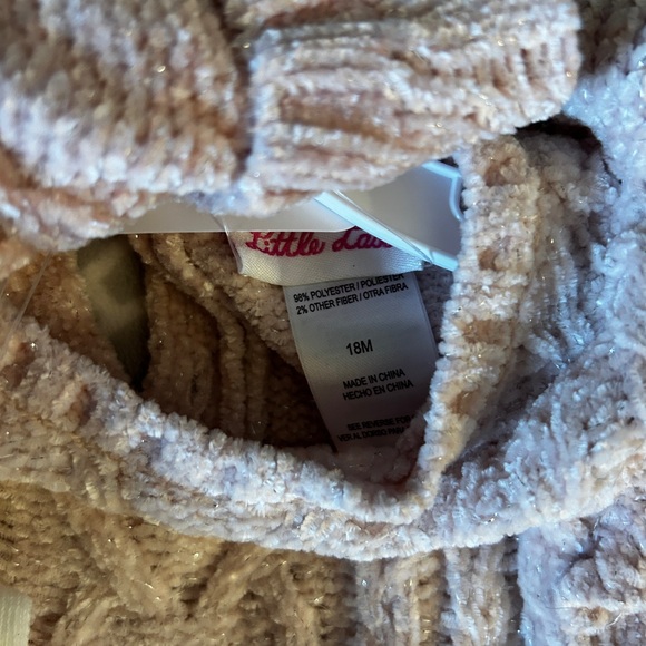 Little Lass Cream Knit Dress Set with Accessories - Picture 8 of 8